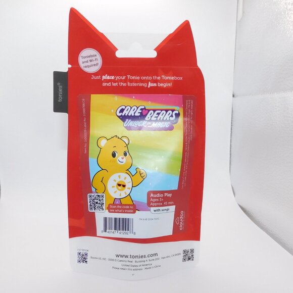 Tonies Care Bears Funshine Bear Audio Play Figurine Sunshine Yellow Sun NEW - Picture 2 of 3